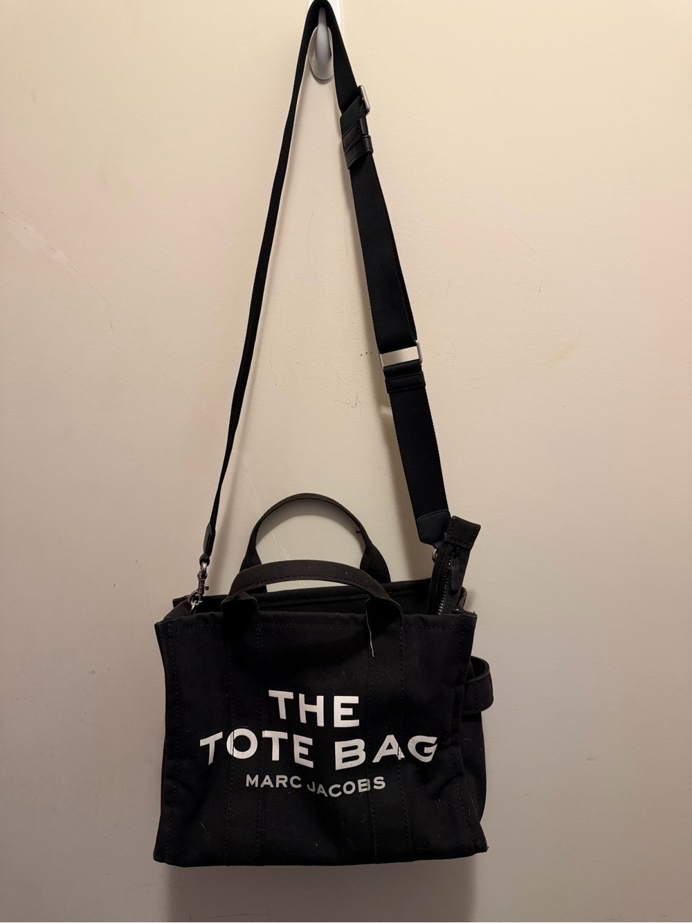 Marc Jacobs The Tote Bag - Black with White Logo